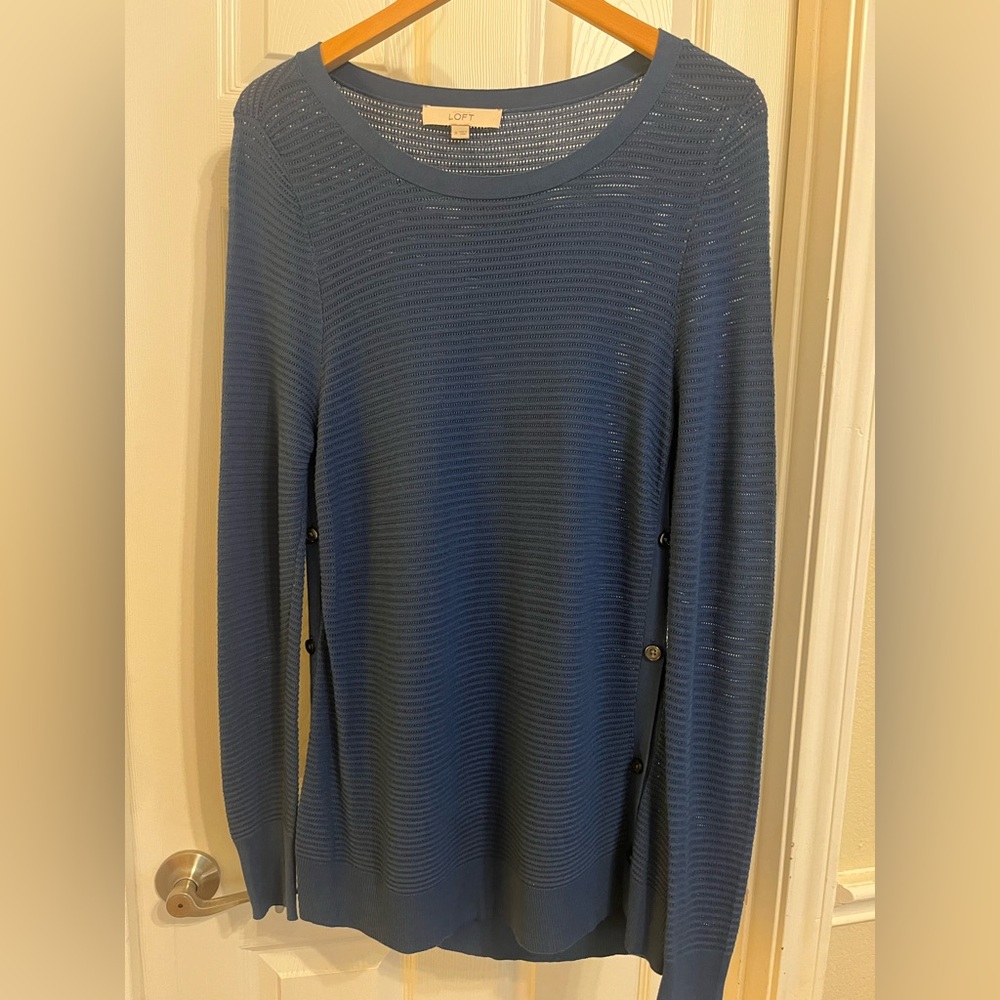 LOFT Teal Knit Top